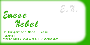 emese nebel business card